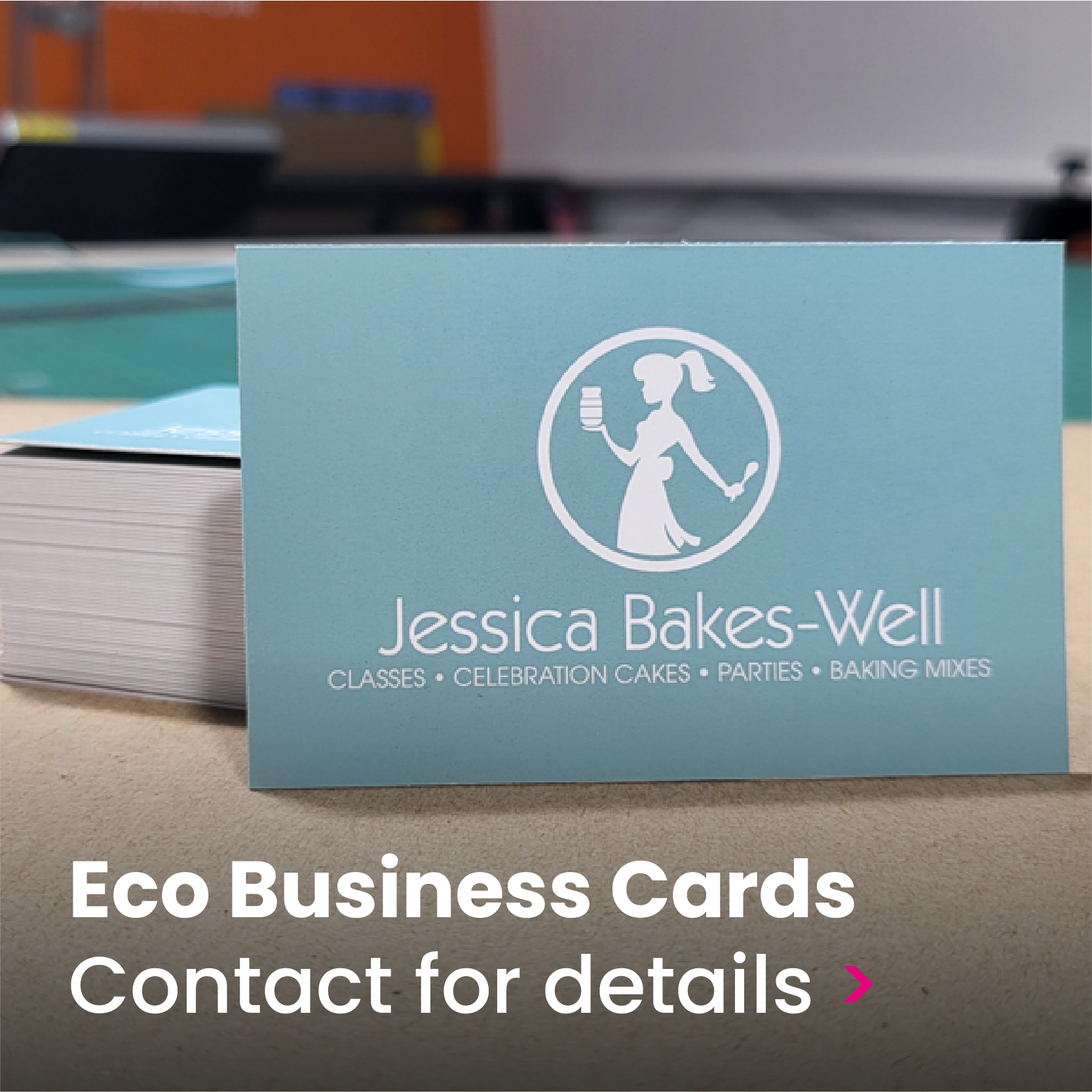 Eco business cards, using recyled lamination